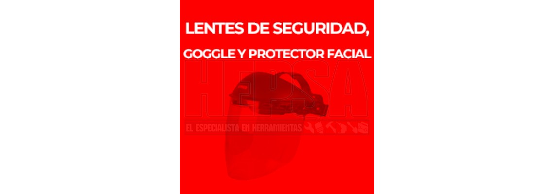 LENTES DE SEGURIDAD, GOGGLE Y PROTECTOR FACIAL