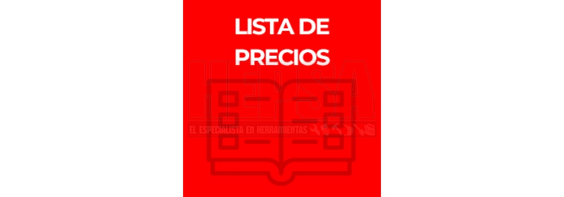 LISTA DE PRECIOS