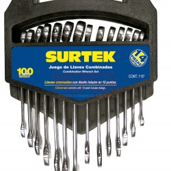 Juego llaves cortas combinadas con matraca métricas Surtek. 100577