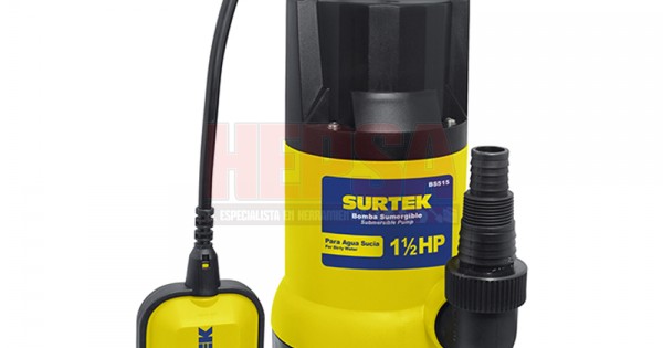Bomba sumergible para agua sucia potencia de 1 1/2HP Surtek BS515